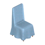 Light Blue Covered Dining Chair