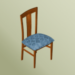 Teak Dining Chair in Subtle Blue