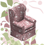 Floral Mauve  Chair