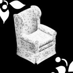 Floral White  Chair