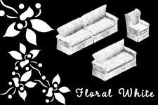 Floral White Seating Pack