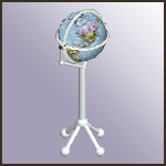 White Globe Stand