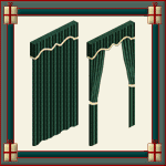 Green Christmas Curtain