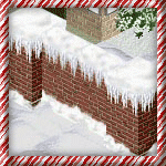 Snowy Brick Fence