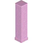 Bright Pink Stucco Column