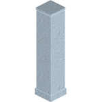 Light Blue Stucco Column