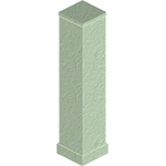 Light Green Stucco Column