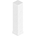 Light White Stucco Column
