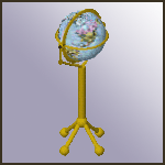 Gold Globe Stand