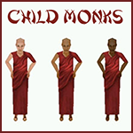 Child Monks with outfits