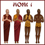 Adult Monk with Outfits