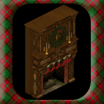 Christmas Past Study Fireplace