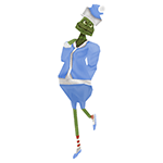 The Grinch Winter Wear with Blue Hat