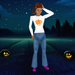 Jack-E-Lantern Girl's Long Sleeve T-Shirt